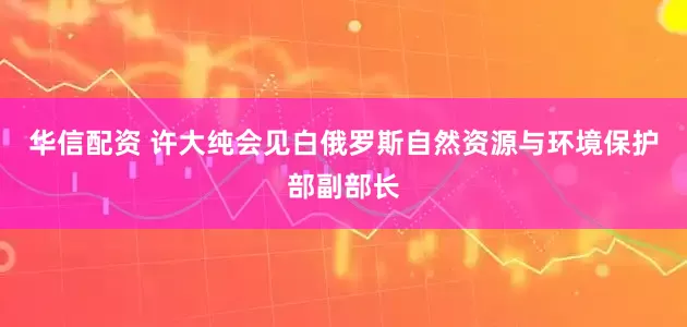 华信配资 许大纯会见白俄罗斯自然资源与环境保护部副部长