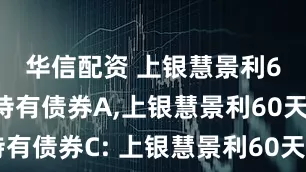 华信配资 上银慧景利60天滚动持有债券A,上银慧景利60天滚动持有债券C: 上银慧景利60天滚动持有债券型证券投资基金招募说明书
